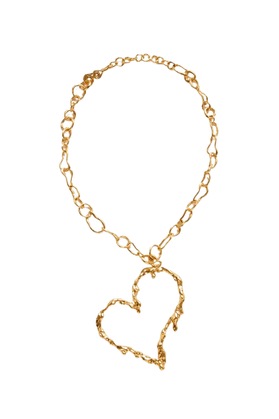 Zalio: Gold-plated Heart Necklace