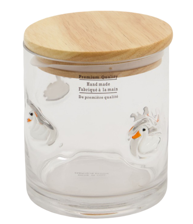 Swan Glass Jar