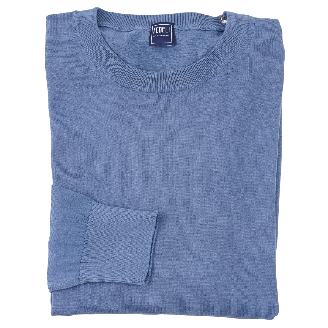 Fedeli: Slim Fit Lightweight Supima Cotton Sweater