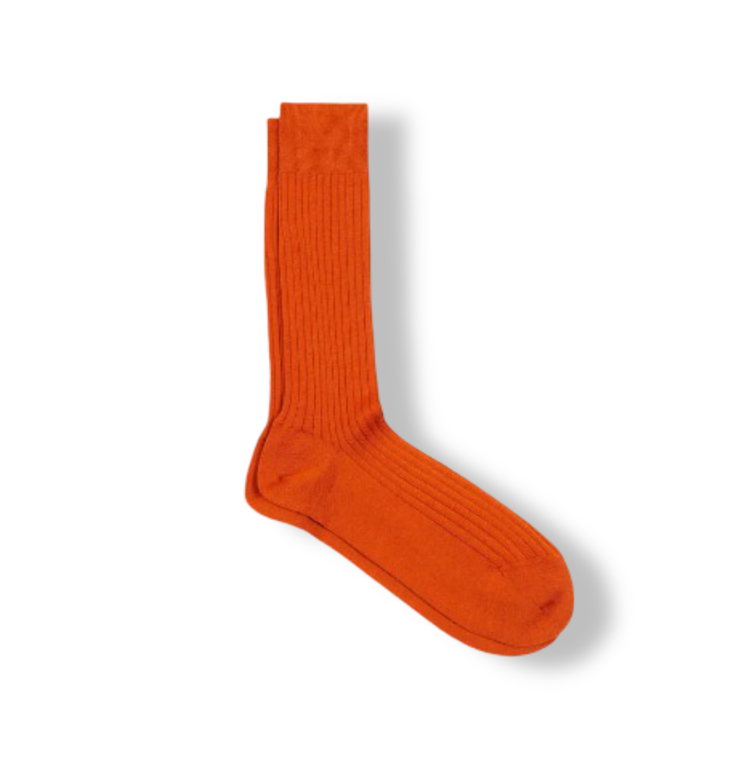 Wool Mid-Calf Socks (Orange)