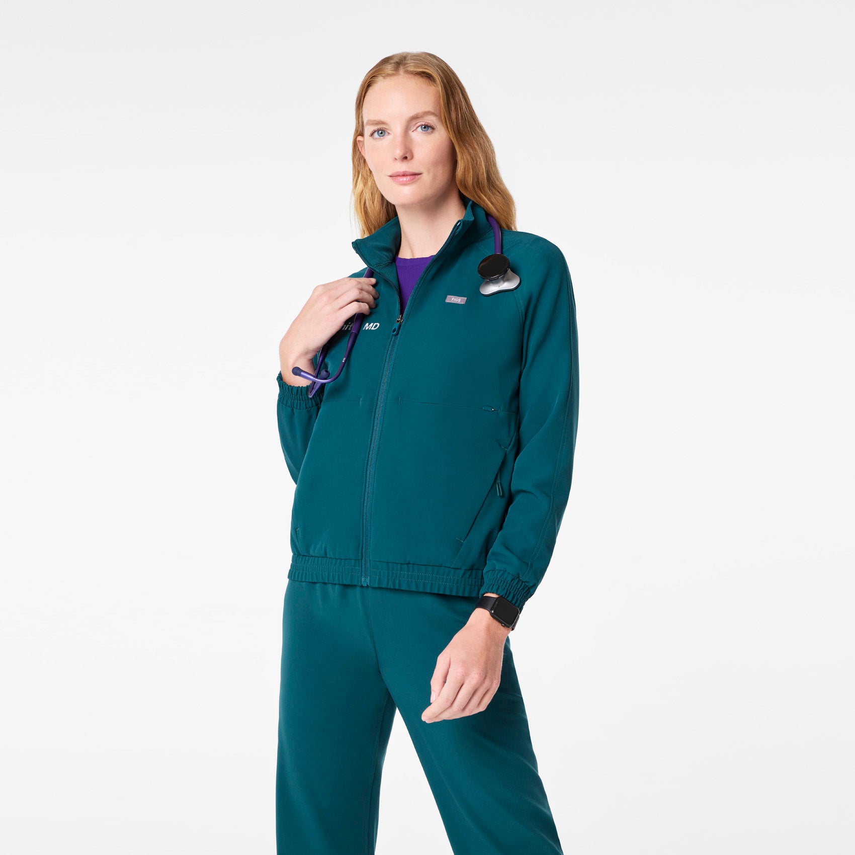 Women's Sydney Scrub Top (Caribbean Blue)