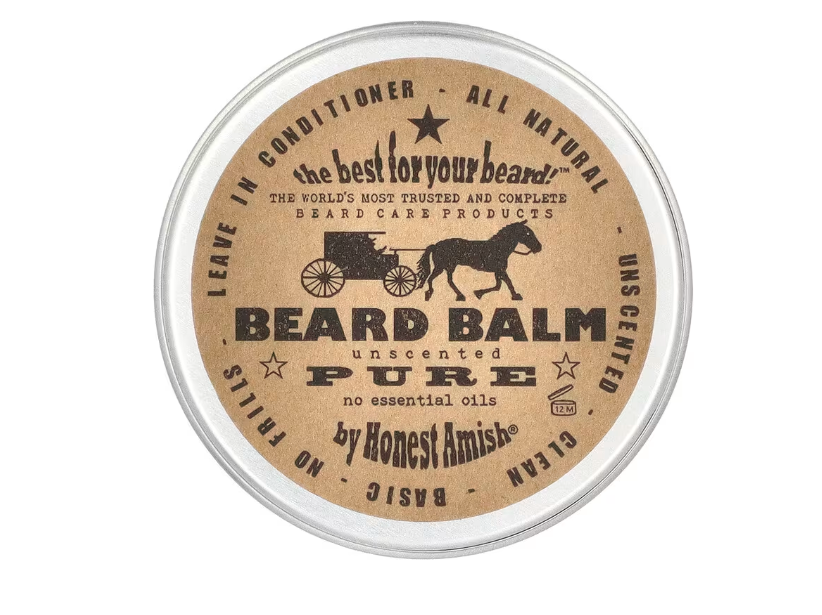 Honest Amish: Pure Beard Balm Conditioner Unscented (2oz)