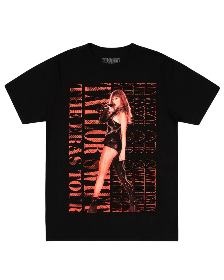 The Eras Tour Reputation Live Photo Oversized T-Shirt (Black)