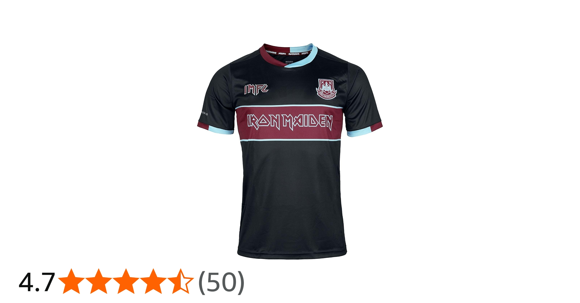 Men's Iron Maiden IMFC West Ham Jersey (Black)