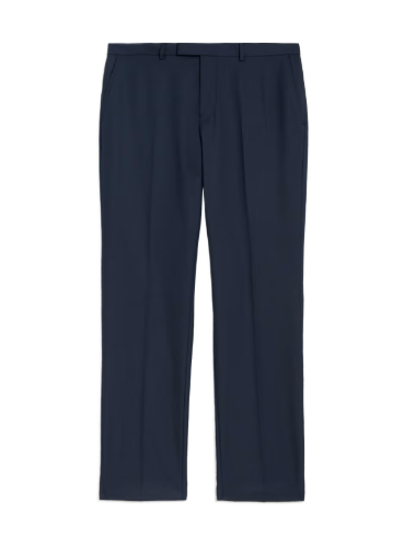 Regular Fit Stretch Suit Trousers (Navy)