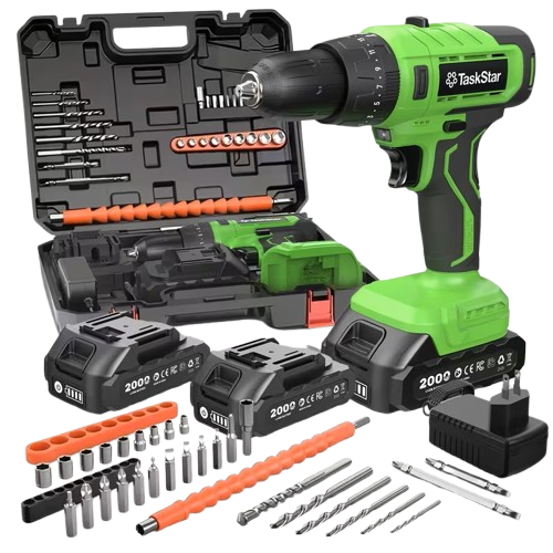 Taskstar: 21V Brushless Cordless Drill & Driver Tool Set