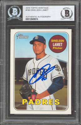 2018 Topps Heritage #190 Dinelson Lamet
