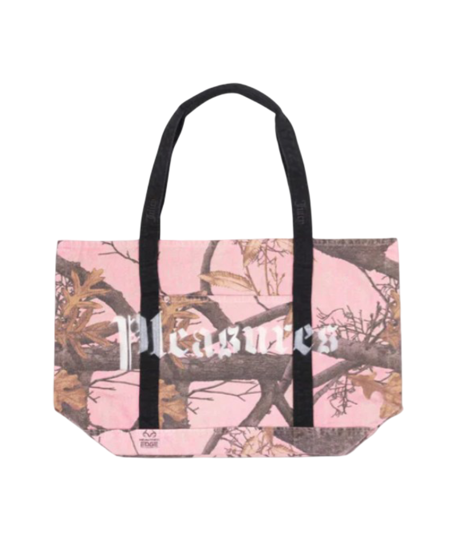 Juicy By Pleasures Real Tree Canvas Tote Bag (Pink Edge)