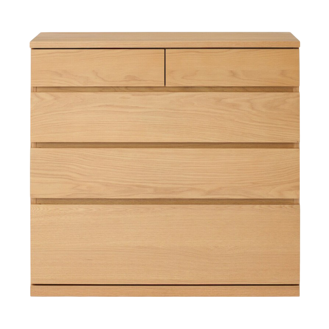 Oak Chest Of Drawers (W88 X D44 X H83 cm)
