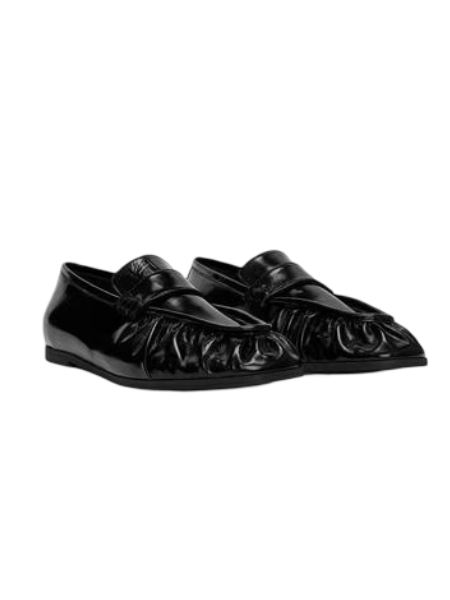 Women's Patent Leather Loafers (Black)