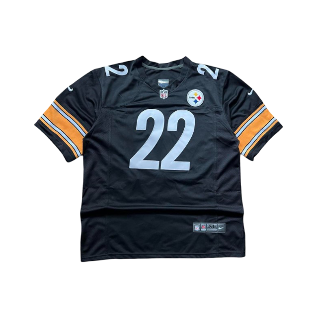 Nike Mens Steelers Harris 22 Football Jersey (Black)