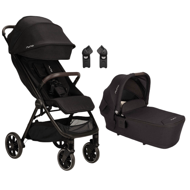 Nuna Trvl Lx Compact Stroller + Carrycot (Caviar)