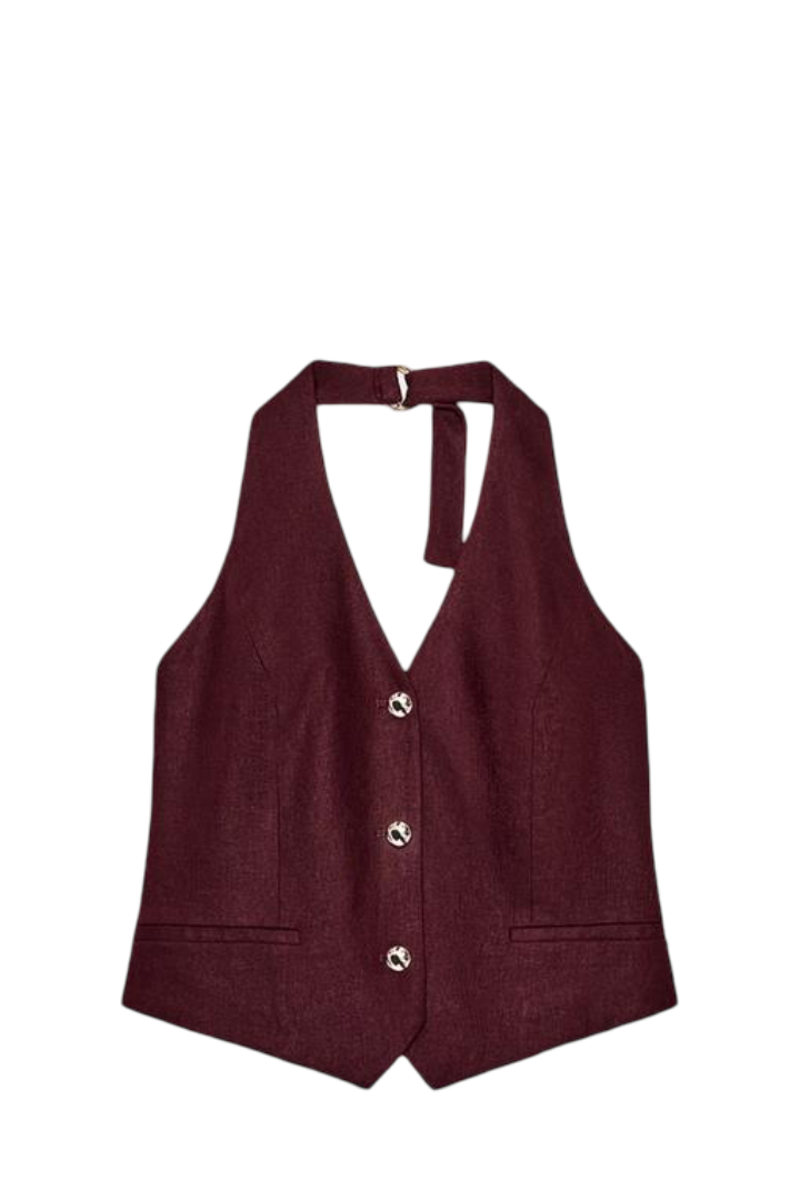Linen Halter Vest