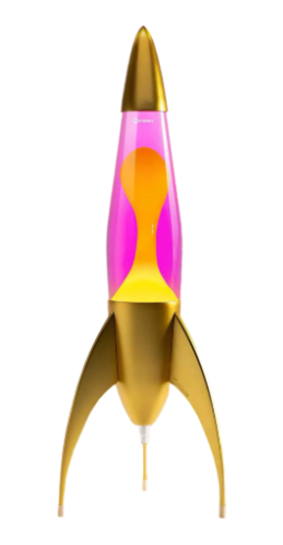 Telstar Rocket Lava Lamp (Gold)