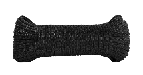 KingCord: Black Polyester Paracord 550 Diamand Braid Rope