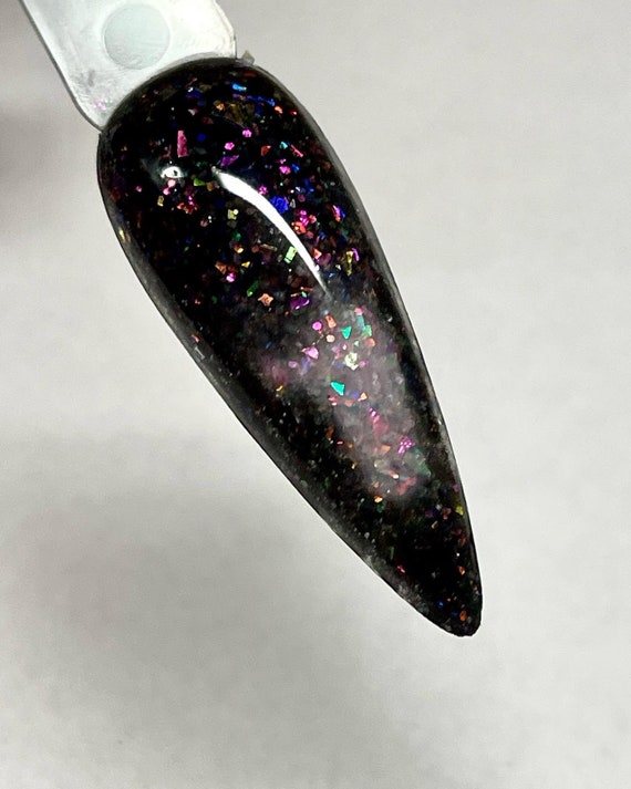 Thermal Flake Nail Dip Powder (Black)