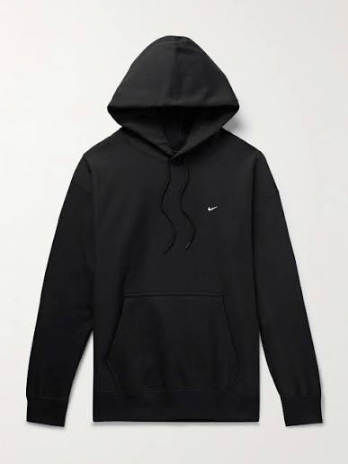 Men's Solo Swoosh Logo-Embroidered Cotton-Blend Jersey Hoodie
