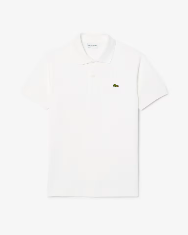 Men's Loose Fit Heavy Piqué Polo Shirt (White)