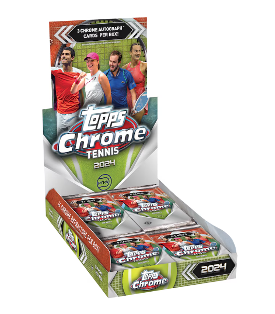 2024 Topps Chrome Tennis Factory Sealed Hobby Box