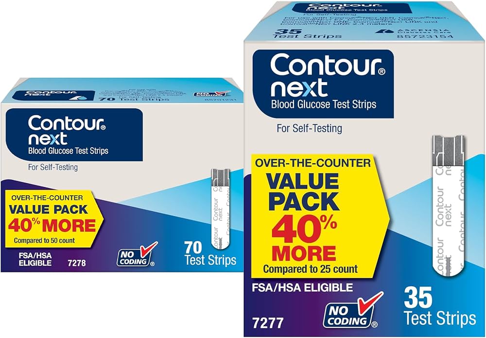 Ascensia Contour Next Blood Glucose Diabetes Test Strips (105 Count)