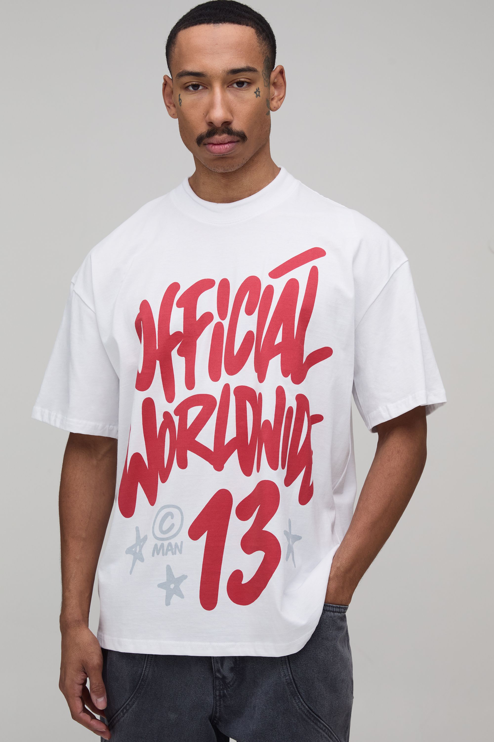 Oversized Official Graffiti Print T-Shirt