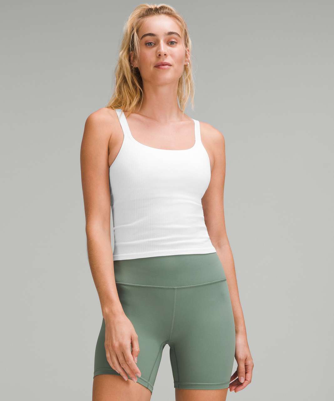 Women's Ebb To Street Scoop-Neck Cropped Tank Top Light Support, B/C Cup (Seafoam)