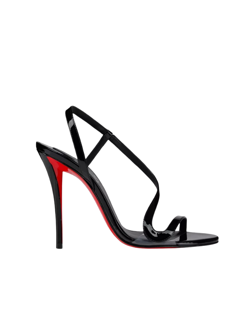 Christian Louboutin: Rosa Z 100 Patent-Leather Heeled Sandals