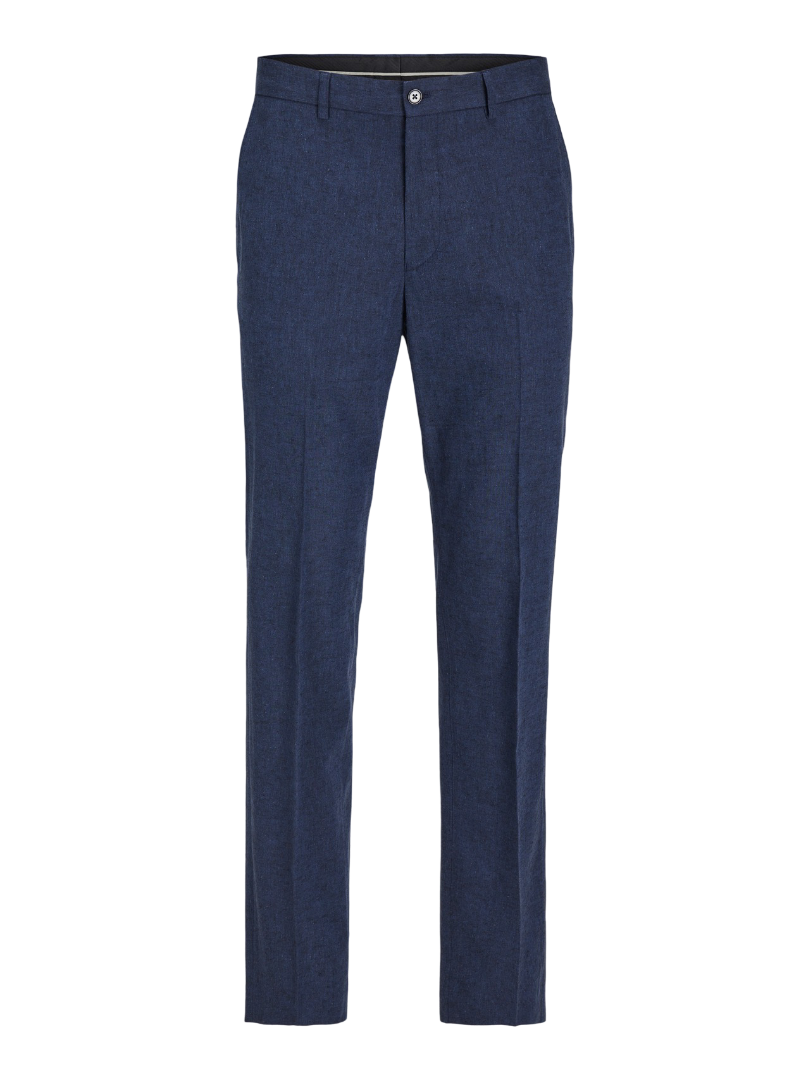 JPRRIVIERA Slim Fit Tailored Trousers (Dark Navy)