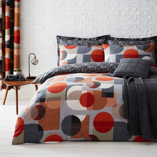 Elements Oscar Quilt Cover Set King (Orange)