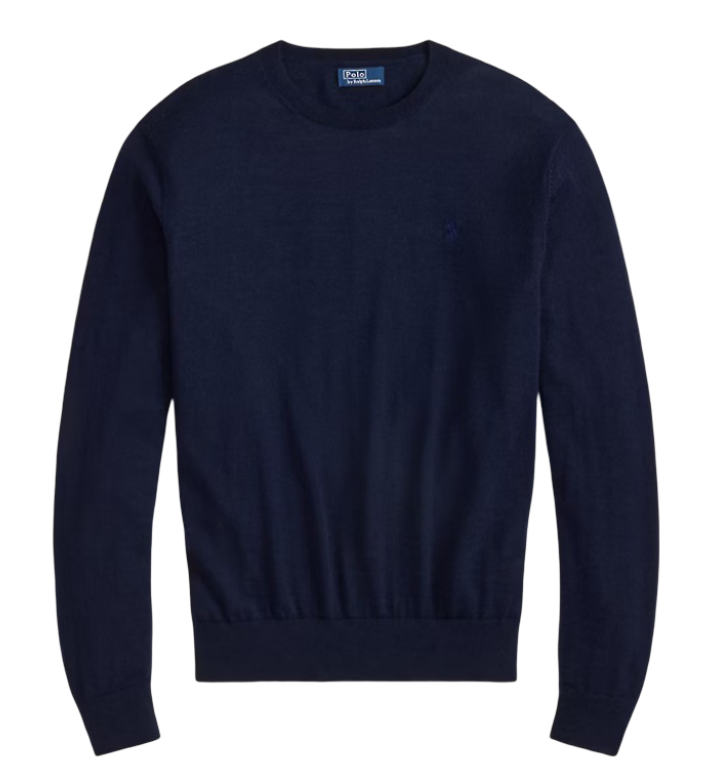 Women's Merino Wool Crewneck Sweater (Hunter Navy)