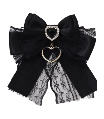 Jirai Kei: Bow Hair Clips (Black)