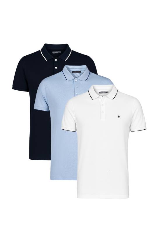 Men's Cotton Short Sleeve Pique Polo Shirt (3-Pack)