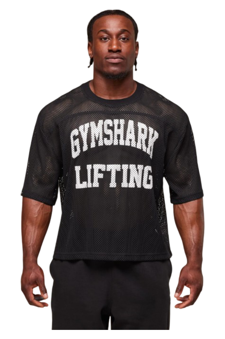 Gymshark Mesh Oversized T-Shirt (Black)