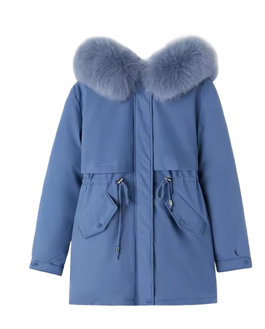 Women Parka Fashion Long Coat Wool