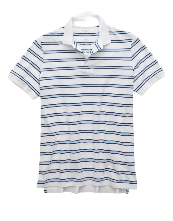 AE: Lived-In Pique Polo Shirt (White)