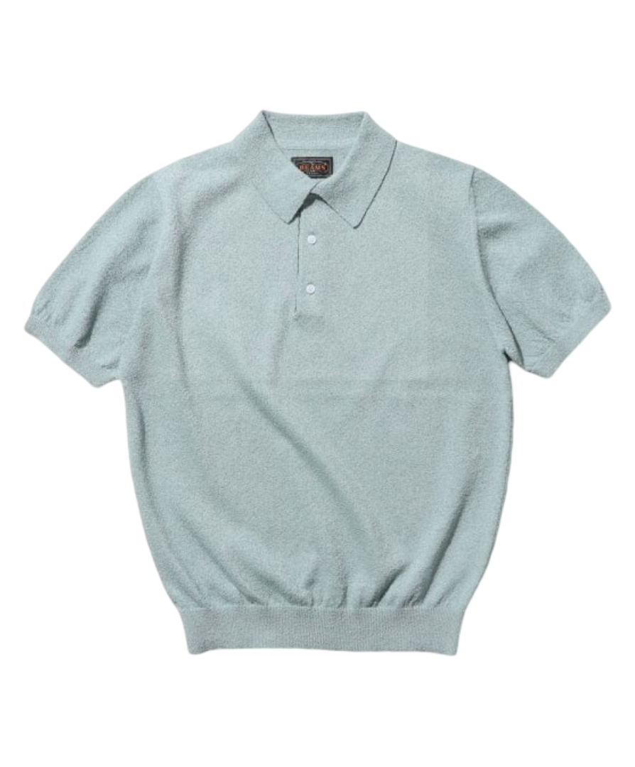 Beams Plus Knit Polo Boucle (Sax)