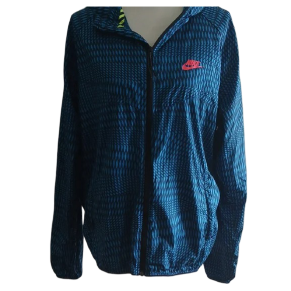 Nike: Men's Blue Patterned Jacket