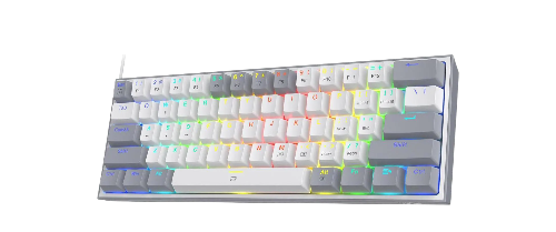 Redragon K617 Fizz Wired Gaming Keyboard (White and Gray)