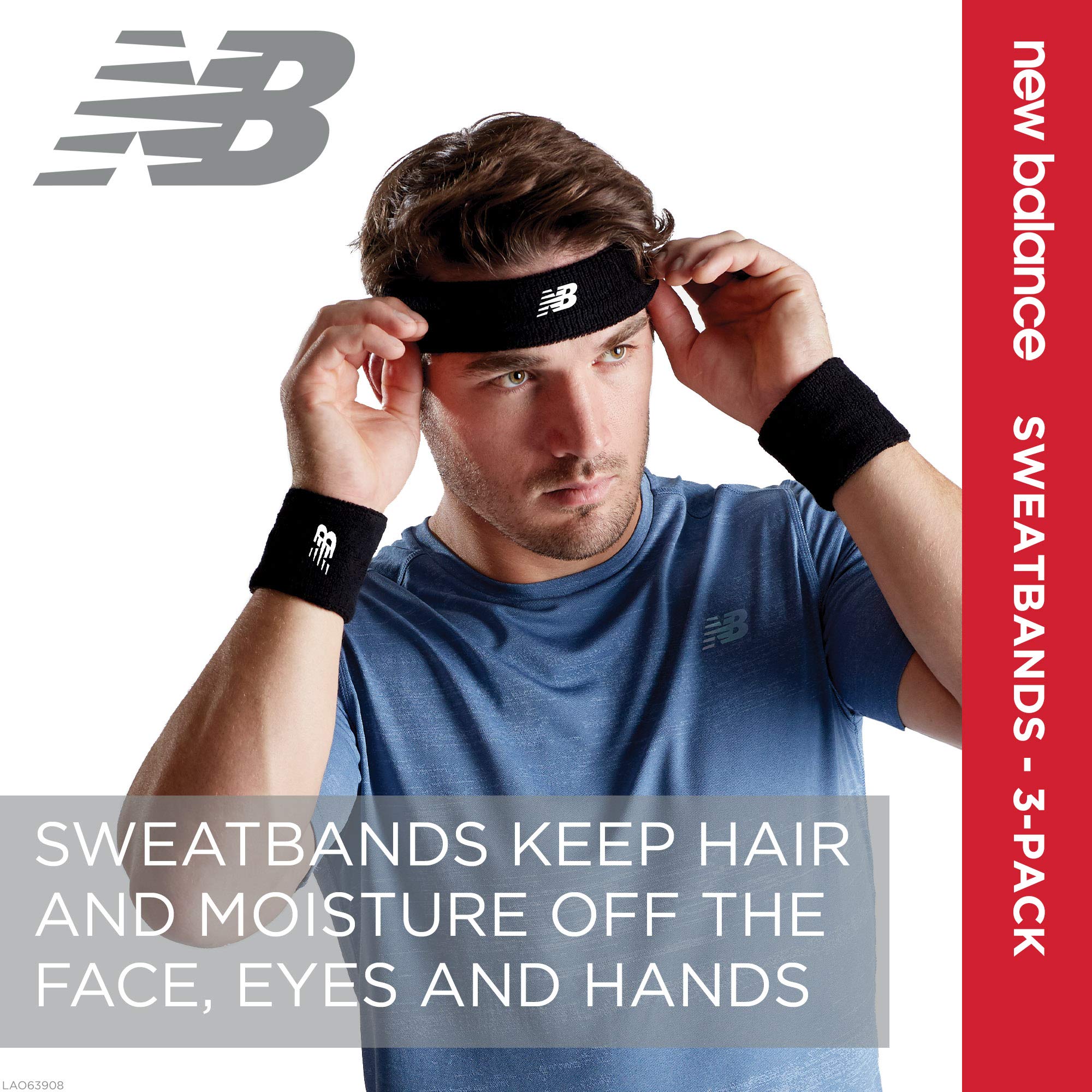 New Balance: Basketball Sweatbands (Black)