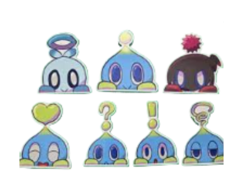 Chao Garden Sonic The Hedgehog Peeker Stickers