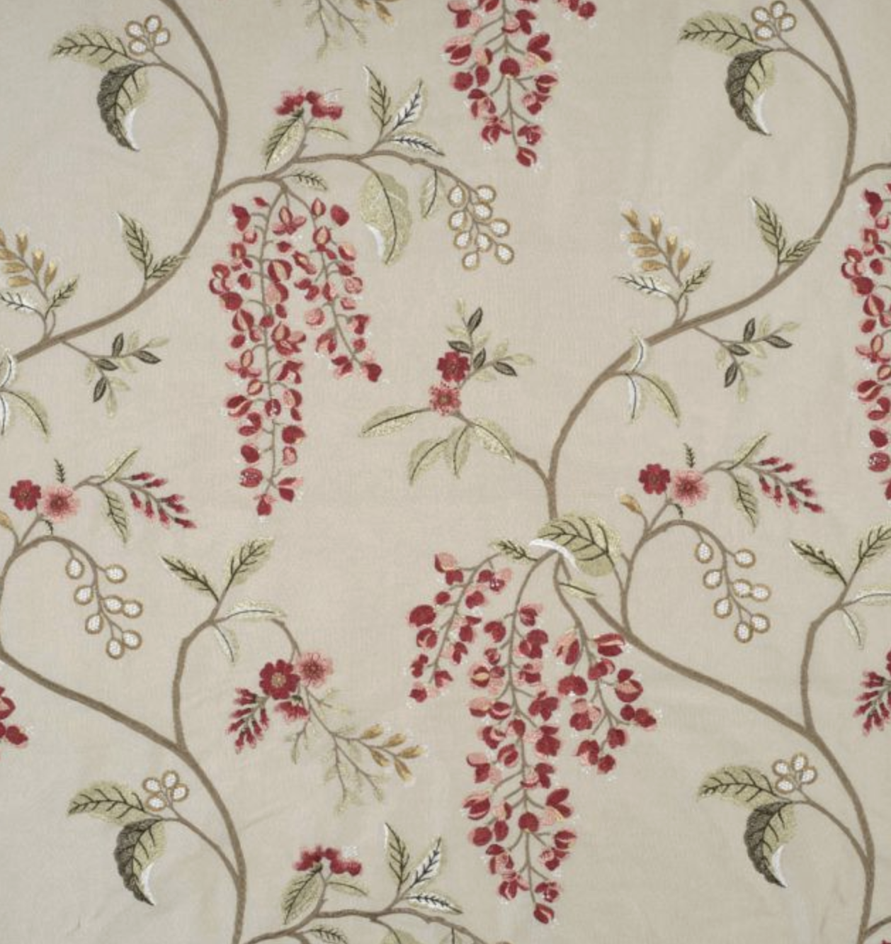 James Hare: Wisteria Vine Silk Fabric